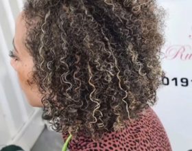 Afro Cut with Highlights